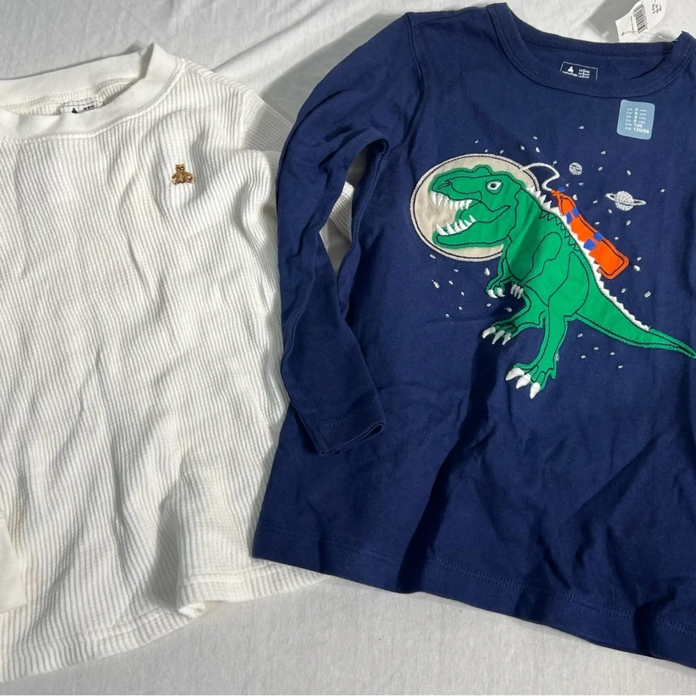 GAP boys long sleeve tees cotton Dinosaur